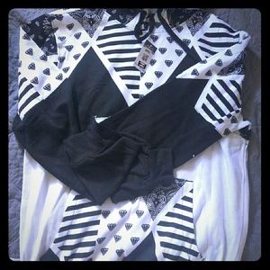 Black and white diamond hoodie